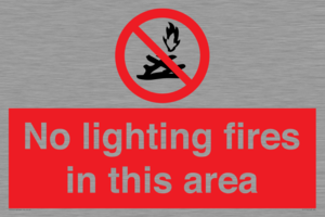 PF7719: No lighting fires in this area