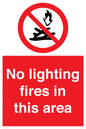 PF7719: No lighting fires in this area