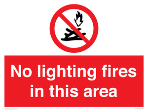 PF7719: No lighting fires in this area