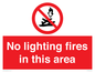 PF7719: No lighting fires in this area