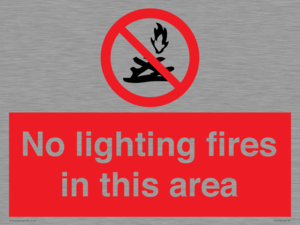 PF7719: No lighting fires in this area