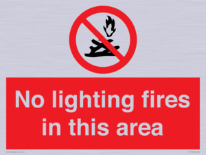 PF7719: No lighting fires in this area