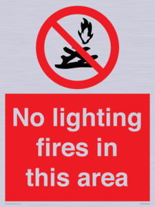 PF7719: No lighting fires in this area