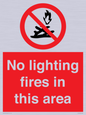 PF7719: No lighting fires in this area