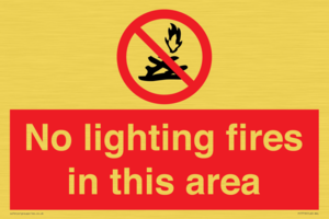 PF7719: No lighting fires in this area