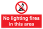 PF7719: No lighting fires in this area