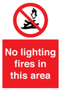 PF7719: No lighting fires in this area