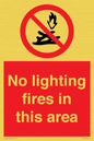PF7719: No lighting fires in this area