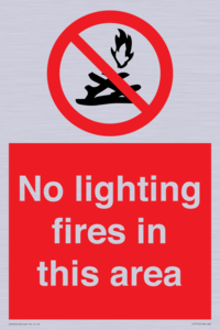 PF7719: No lighting fires in this area