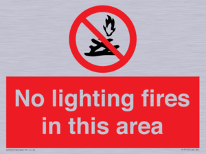PF7719: No lighting fires in this area