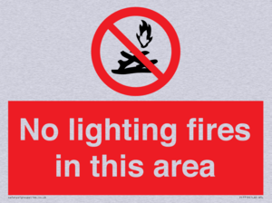 PF7719: No lighting fires in this area