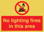 PF7719: No lighting fires in this area