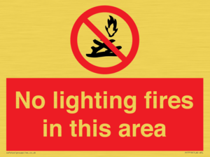 PF7719: No lighting fires in this area