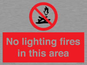 PF7719: No lighting fires in this area
