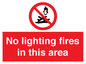 PF7719: No lighting fires in this area
