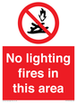 PF7719: No lighting fires in this area