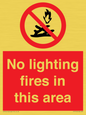 PF7719: No lighting fires in this area
