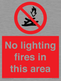 PF7719: No lighting fires in this area