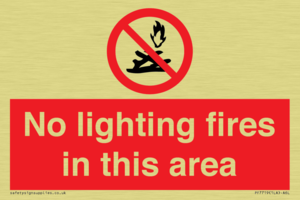 PF7719: No lighting fires in this area