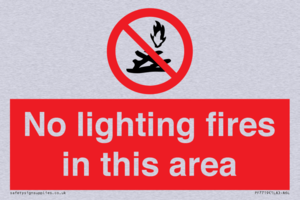 PF7719: No lighting fires in this area
