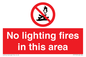 PF7719: No lighting fires in this area