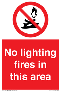 PF7719: No lighting fires in this area