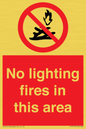 PF7719: No lighting fires in this area