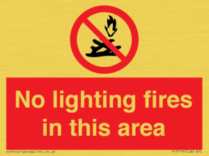 PF7719: No lighting fires in this area