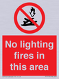 PF7719: No lighting fires in this area