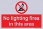PF7719: No lighting fires in this area