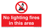 PF7719: No lighting fires in this area