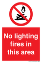 PF7719: No lighting fires in this area