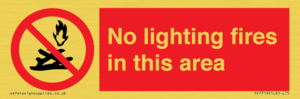 PF7719: No lighting fires in this area