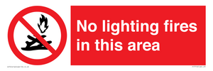 PF7719: No lighting fires in this area