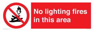PF7719: No lighting fires in this area