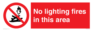 PF7719: No lighting fires in this area
