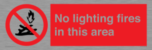 PF7719: No lighting fires in this area