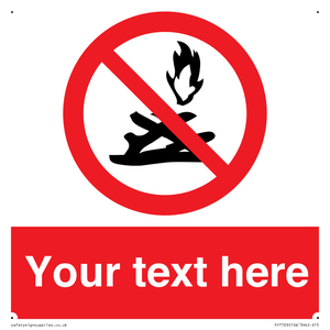 PF7729: Custom prohibition no lighting fires