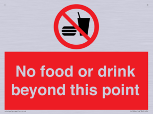 PH10044: No food or drink beyond this point