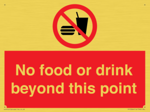 PH10044: No food or drink beyond this point
