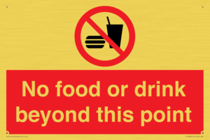 PH10044: No food or drink beyond this point