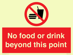 PH10044: No food or drink beyond this point