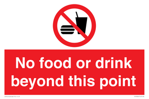 PH10044: No food or drink beyond this point