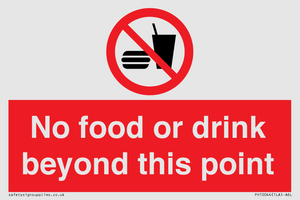 PH10044: No food or drink beyond this point
