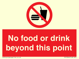 PH10044: No food or drink beyond this point
