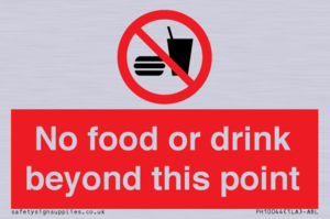 PH10044: No food or drink beyond this point