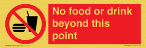 PH10044: No food or drink beyond this point