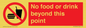 PH10044: No food or drink beyond this point