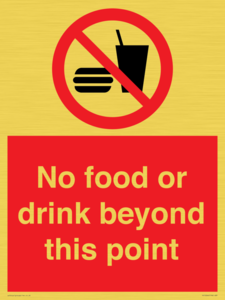 PH10044: No food or drink beyond this point