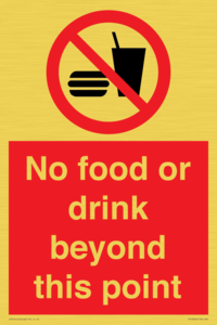 PH10044: No food or drink beyond this point